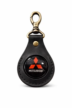 Брелок Mitsubishi ручная робота натуральная кожа 50мм