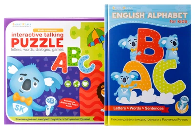 Аудио Доска-Пазл Smart Koala двуязычная English ABC и книга с интерактивной способностью (639761)