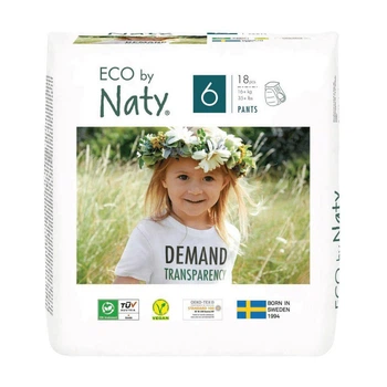 Детские подгузники-трусики органические ECO by Naty размер 6 (18+ кг) 18 шт