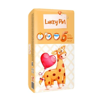 Детские подгузники LuckyPin размер 5 (11-25 кг) 44 шт