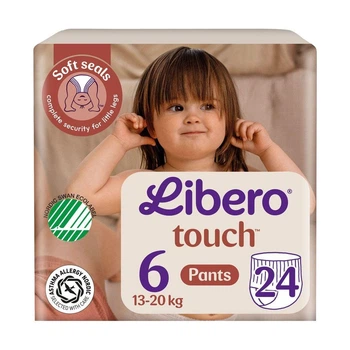Детские подгузники-трусики Libero Touch Pants размер 6 (13-20 кг) 24 шт