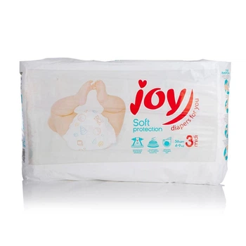 Детские подгузники Joy Soft Protection размер 3 (4-9 кг), 56 шт Детские одноразовые подгузники с защитой от протечек и индикатором влаги Памперсы для детей