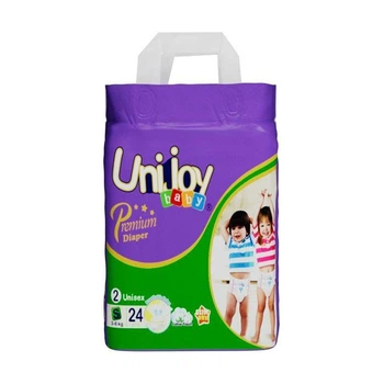 Детские подгузники Unijoy Premium Diapers размер S (3-6 кг) 24 шт