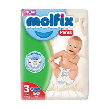 Детские подгузники-трусики Molfix Jumbo размер 3 (6-11 кг) 60 шт