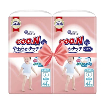 Детские подгузники-трусики Goo.N Plus размер L (9-14 кг) 2*44 шт