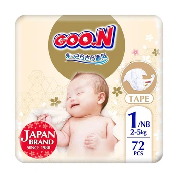 Детские подгузники Goo.N Premium Soft размер 1 (NB) (для младенцев до 5 кг) 72 шт