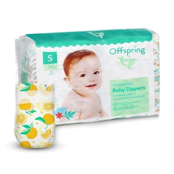 Детские подгузники Offspring Tangy Orange размер S (3-6 кг) 48 шт