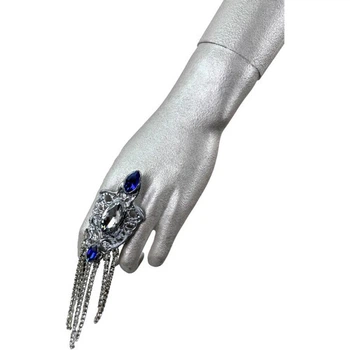 Кольцо Snow Gala Queen с подвесками SETA Decor 25-678SL-BL