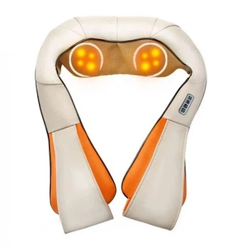 Массажер для шеи спины с ИК-подогревом | Massager of neck kneading Plus | Роликовый массажер-накидка на плечи