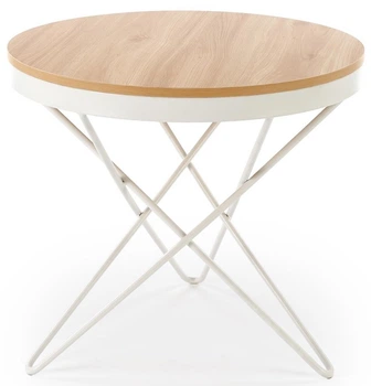 Ława Halmar LEILA Naturalny / biały Styl loftowy (V-CH-LEILA-LAW-NATURALNY/BIAŁY) (5905248136854)