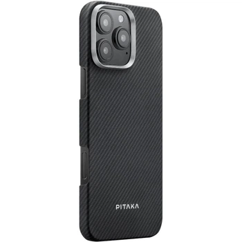Чохол PC PITAKA with MagSafe для Apple iPhone 16 Pro (6.3") Black / Grey
