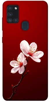TPU чохол Demsky Sakura red для Samsung Galaxy A21s