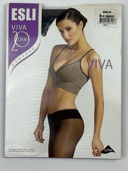Колготки жіночі із заниженою талією ESLI VIVA 20 Den 4(L) Графіт (Grafite)