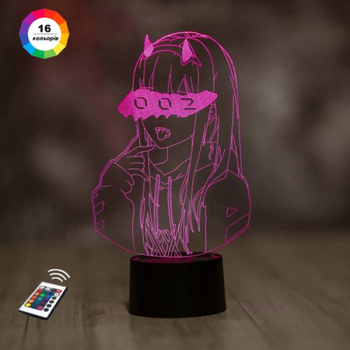 3D ночник подарочная ночная LED лампа светодиодный светильник 02 (5) с пультом ДУ 16 цветов адаптером на usb батарейках из акрила для дома спальни детской оригинальный подарок ребенку 3DTOYSLAMP