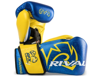 Тренувальні рукавички RIVAL RFX-Guerrero Sparring Gloves P4P 16 унцій синій/жовтий (6023)