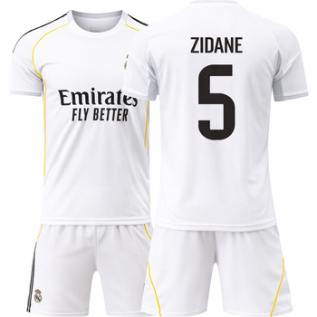 Футбольная форма детская Zidane (Зидан) 5 Real Madrid (Реал Мадрид) 24 размер рост 135-140 см белая