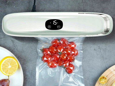 Вакуумный упаковщик для продуктов Vacuum Sealer MK-801 90Вт вакууматор ручной бытовой зеленый