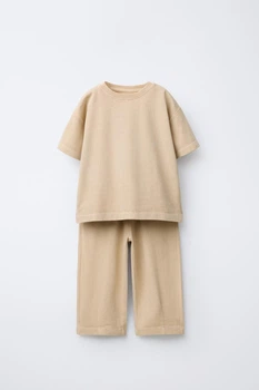 Комплект на хлопчика із футболкою Zara 116 см бежевий