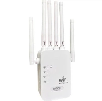 Wi-Fi репітер підсилювач до 1200м² для роутера 300Мб/с дводіапазонний 2.4G+ 5G вай фай ретранслятор посилювач сигналу WIFI повторювач з LAN портом розширювач покриття мережі