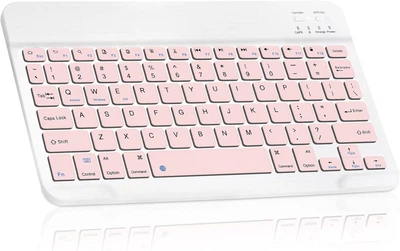 Bluetooth-клавиатура для всех iPad, планшетов Android, смартфонов и ПК Белый
