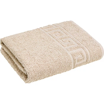 Полотенце Home Line махровое бордюрное (бежевое) 400 гр/м2, 50х90 см (179747)
