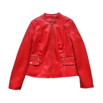Жіноча куртка Guess з екошкіри червоного кольору S W92L37W9VO0 (S)
