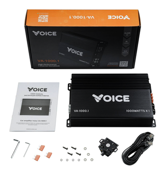 Авто усилитель 1 канал для сабвуфера 1000 Вт Моноблок Voice D-класс