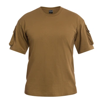 Футболка T-shirt MFH с карманами, Coyote, S