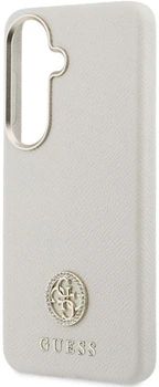 Etui Guess Rhinestone Round Logo MagSafe do Samsung Galaxy S26 Plus Beżowe (3666339613433)