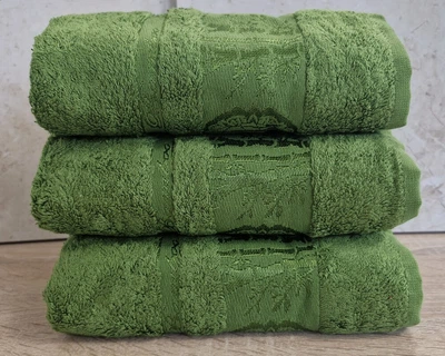 Набір турецьких бамбукових махрових рушників Zeron 3 штуки 50х90 Bamboo Moss