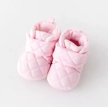 М'які пінетки "Toesies" для малюків з липучкою та протиковзкою підошвою (довжина устілки 12 см) (6-12 місяців) рожевий (KS1056)