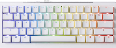 Клавиатура беспроводная Ducky One X Mini Inductive Linear Switches Bluetooth/Wireless/USB White (DKON2461AST3-DAUSPDOECL2WW1)