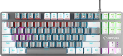 Klawiatura przewodowa Rampage Snug KRGD Blue USB Grey-White (SNUGK14BS-GW)