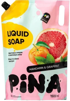 Рідке мило Pina Mandarin and Grapefruit Liquid Soap Refill 1500 мл (дой-пак)