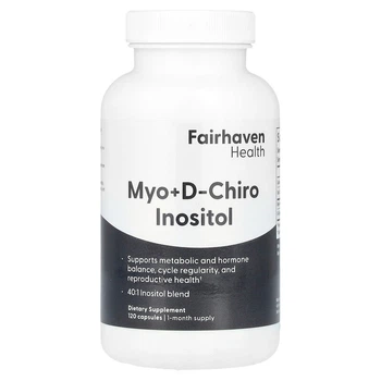 Мио-инозитол + D-хиро инозитол Fairhaven Health (Myo + D-Chiro Inositol) 120 капсул FHH00227