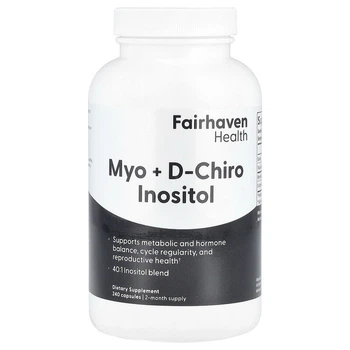 Мио-инозитол + D-хиро инозитол Fairhaven Health (Myo + D-Chiro Inositol) 240 капсул FHH12413