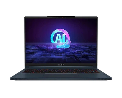Ноутбук MSI Stealth 16 AI Studio A1VIG (A1VIG-001UK) Star Blue / 16" Mini LED UHD+ 120Hz / Intel Core Ultra 9 185H / RAM 32 ГБ / SSD 2 ТБ / nVidia GeForce RTX 4090, 16 ГБ / Windows 11 Pro