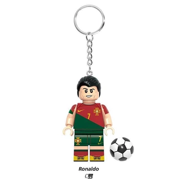 Коллекционный брелок-минифигурка Криштиану Роналду (Cristiano Ronaldo) сборная Португалии, серия «Звезды футбола», на ключи