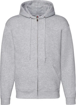 Худі Fruit of the Loom Premium Hooded Sweat Zip Сіре меланж XL