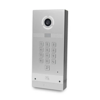Багатоабонентська IP-виклична панель Bas-IP AV-09KFBI (silver) зі зчитувачем UKEY та розпізнаванням облич для IP-домофонів (305779)