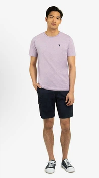 Однотонна футболка з круглим вирізом U.S. POLO Assn, колір ліловий, розмір M