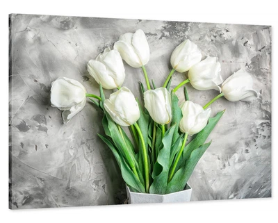 Картина на полотні Art Dekors Білі тюльпані 40x80 см MLP 25