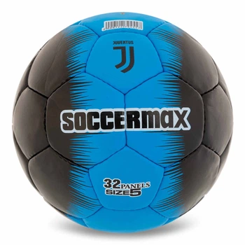 М'яч футбольний SOCCERMAX JUVENTUS FB-0047-821 №5 чорно-блакитний
