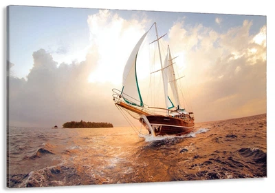 Картина на полотні Art Dekors Море корабель 70x140 см MLP 64
