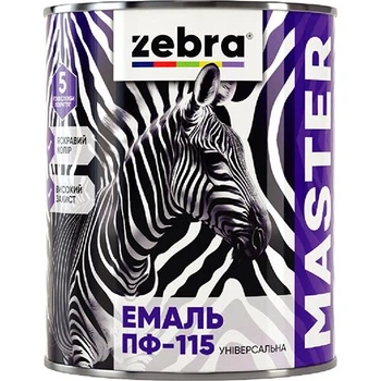 Емаль ПФ-115 0,25кг ЗЕБРА М48 Синій