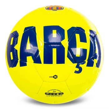 Мяч футбольный №5 ламинированный сшит вручную BALLONSTAR BARCELONA CRYSTAL FB-7962 Жёлтый