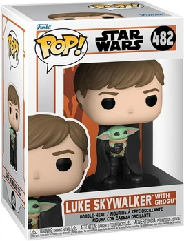 Фигурка Люк Скайуокер с Грогу — Funko Pop! STAR WARS: THE MANDALORIAN — LUKE SKYWALKER WITH GROGU #482