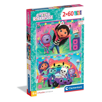Пазл Clementoni: SuperColor — Gabby's Dollhouse / Ляльковий будиночок Габбі (2 x 60 елементів) — 24819