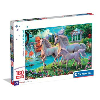 Пазл Clementoni: SuperColor — Unicorns At The Waterfall / Єдинороги біля водоспаду (180 елементів) — 29794