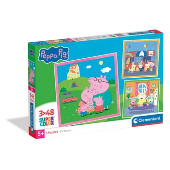 Пазл Clementoni: SuperColor — Peppa Pig / Свинка Пеппа (3 x 48 елементів) — 25001